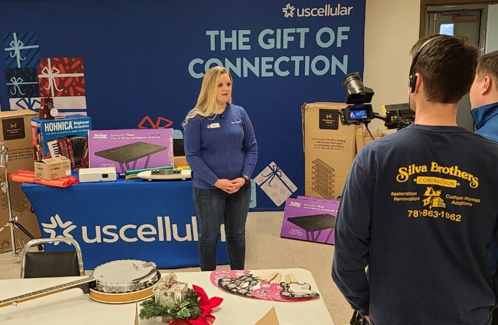 Heather Eckler, a UScellular spokesperson, interviewing for Gift of Connection campaign